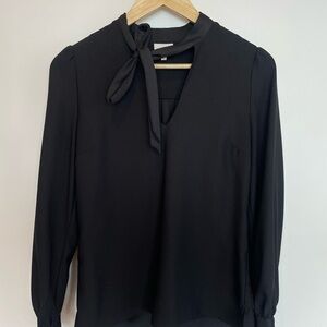 Black Blouse with Bow